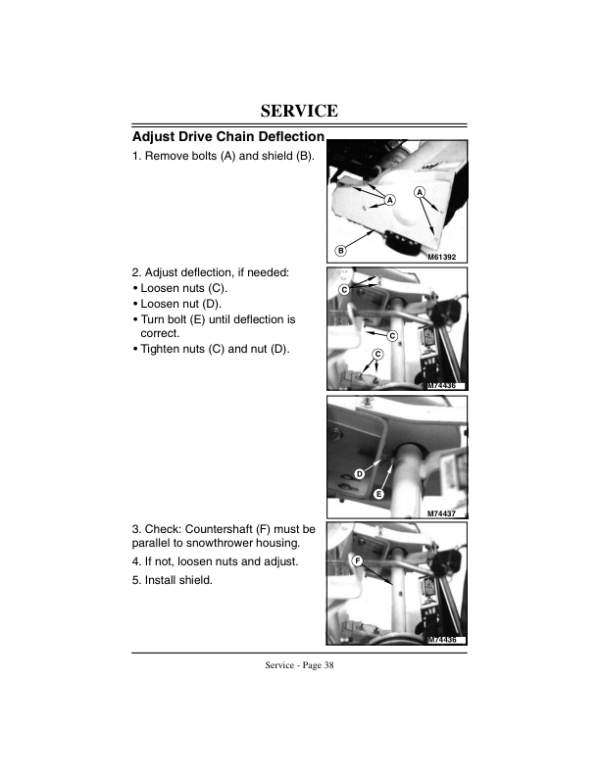 John Deere 38-Inch, 46-Inch Tractor Service Manual