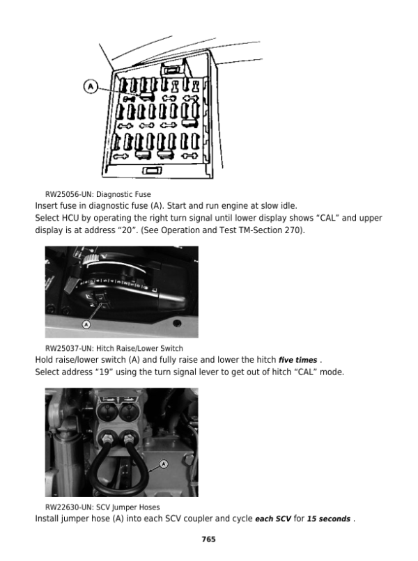 John Deere Technical 7600 7700 7800 Diagnostic Test manual