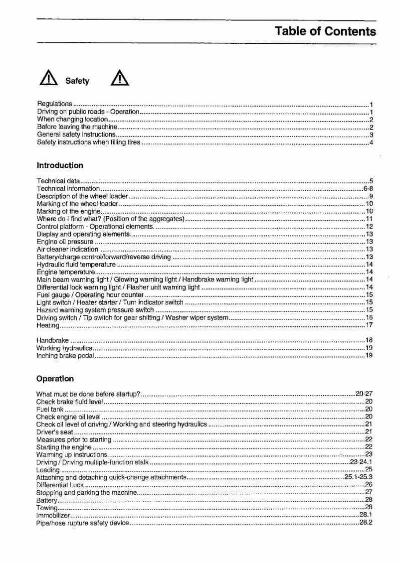 Volvo Zl402c Compact Wheel Loader Service Manual