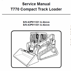 Bobcat T770 Track Loader Service Manual