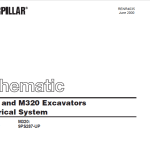 Caterpillar M318 And M320 Excavators Electrical System