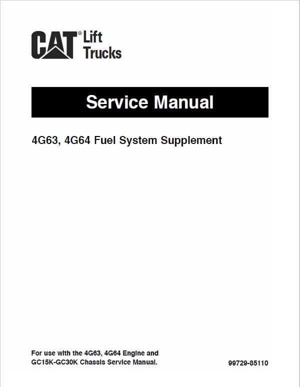 Caterpillar Gp25K Gp30K Gp35K Forklift Service Repair Manual