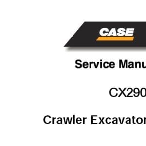 Case Cx290b Crawler Engine System Service Repair Manual