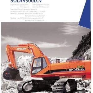 Daewoo Doosan Solar 500lc-v Excavator Parts Catalog Manual