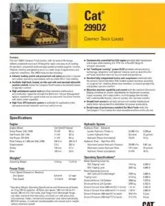 Caterpillar Cat 299D2 Service Repair Manual