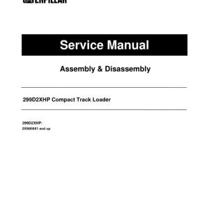 Caterpillar Cat 299D2XHP Compact Track Loader Service Repair Manual