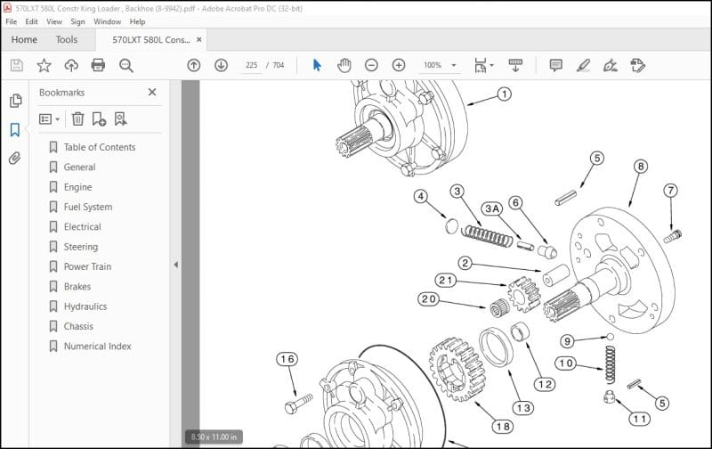 Case 570LXT 580L Backhoe Parts Manual