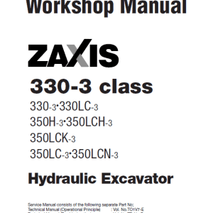 Hitachi Zaxis Zx350lch-3 Zx350k-3 Zx350lck-3 Excavator Parts Manual