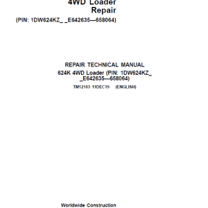 John Deere 624K 4WD Loader Services Manual