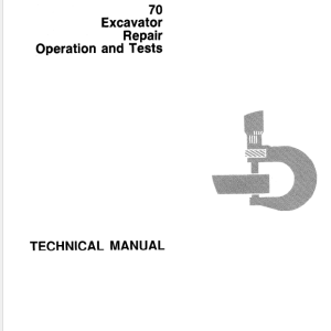 John Deere 70 Excavator Service Manual