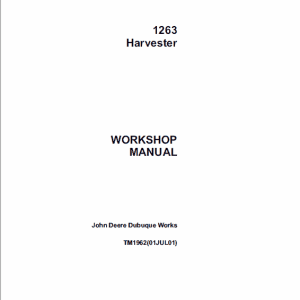 John Deere 1263 Harvester Service Manual