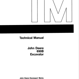 John Deere 690B Excavator Service Manual