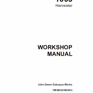John Deere 1063 Harvester Service Manual