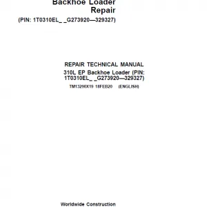 John Deere 310L EP Backhoe Loader Service Manual