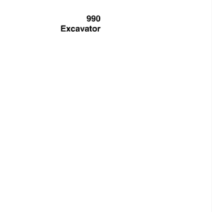John Deere 990 Excavator Service Manual