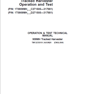 John Deere 909MH Harvester Repair Manual