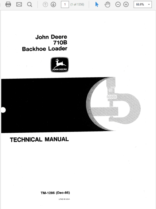 John Deere 710B Backhoe Loader Service Manual