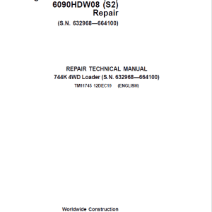 John Deere 744K 4WD Engine T3, S2 Technical Manual