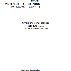 John Deere 944K Hydrid 4WD Loader Service Manual