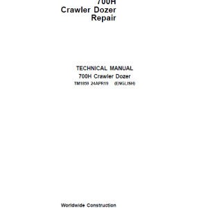 John Deere 700H Crawler Dozer Service Manual