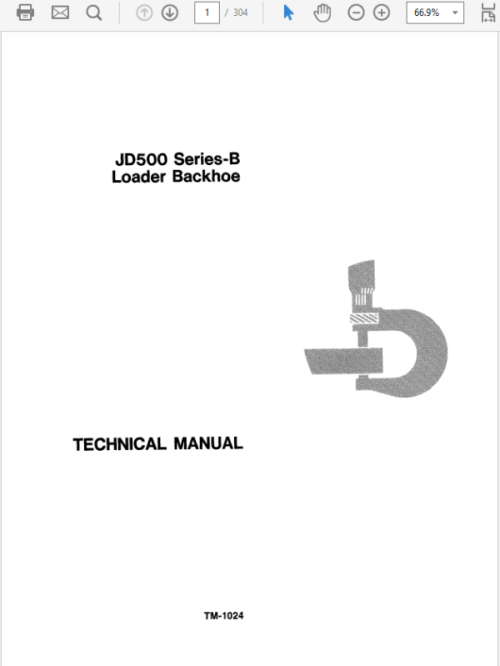 John Deere 500B Loader Backhoe Service Manual
