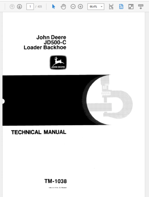 John Deere 500C Loader Backhoe Service Manual