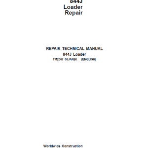 John Deere 844J Loader Repair Technical Manual