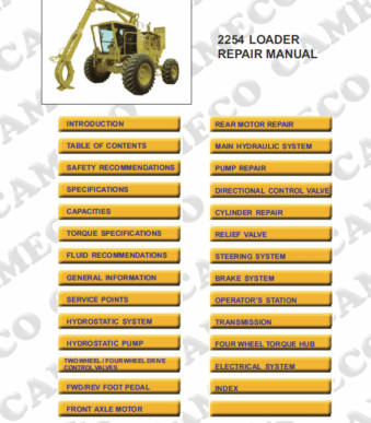 Cameco 2254 Loader Repair Service Manual