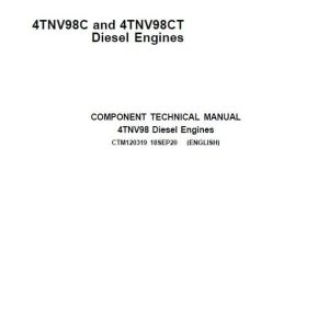John Deere 4TNV98C, 4TNV98CT Diesel Engine Component Technical Manual