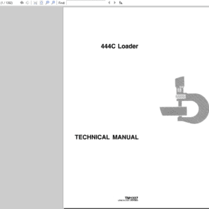 John Deere 444C Loader Repair Technical Manual Download