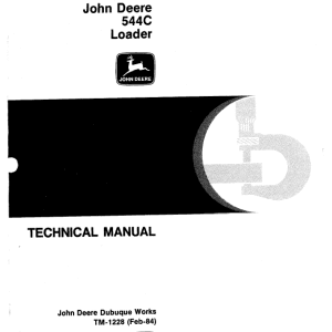 John Deere 544C Loader Repair Technical Manual