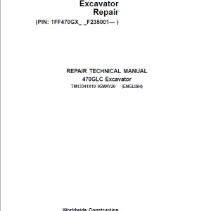 John Deere 470GLC Excavator Repair Service Manual