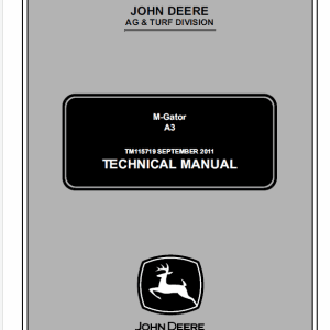 John Deere A3 M-Gator Service Manual