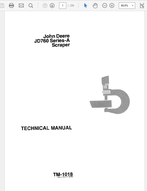 John Deere 760A Scraper Service Manual