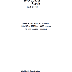 John Deere 304J 4WD Loader Technical Manual