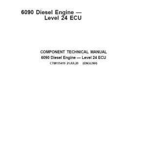 John Deere 6090 Diesel Engine Level 24 ECU Component Technical Manual