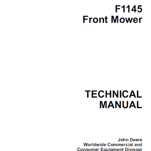 John Deere F1145 Front Mower Repair Technical Manual