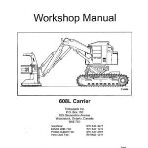 Timberjack 608L Feller Buncher Service Repair Manual