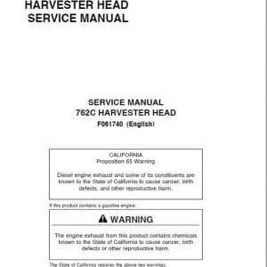 Timberjack 762C Harvester Head Service Repair Manual