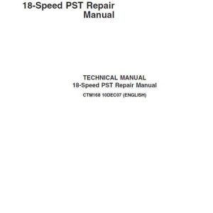 John Deere 18 Speed PST Component Technical Manual
