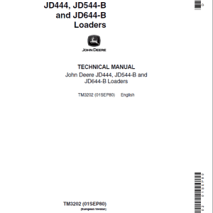 John Deere 444 Loader Repair Technical Manual