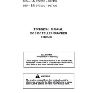 Timberjack 850, 950 Feller Bunchers