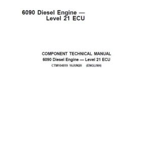 John Deere 6090 Diesel Engine Level 24 ECU Component Technical Manual