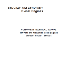 John Deere 4TNV84T and 4TNV86HT Diesel Engines Repair Manual