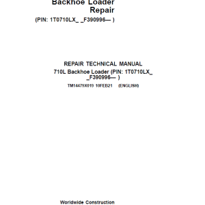John Deere 710L Backhoe Loader Repair Service Manual