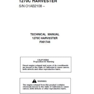 Timberjack 1270C Harvester Service Repair Manual