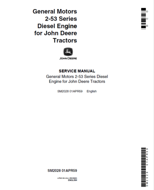 John Deere General Motors 2-53 Series Diesel Engine Repair Manual