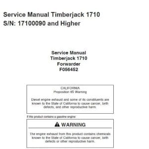 1-39 Timberjack 1710 Forwarder Service Repair Manual