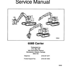 Timberjack 608B Carrier Service Repair Manual