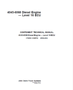 John Deere 4045, 6068 – Level 16 ECU Engine Repair Service Manual